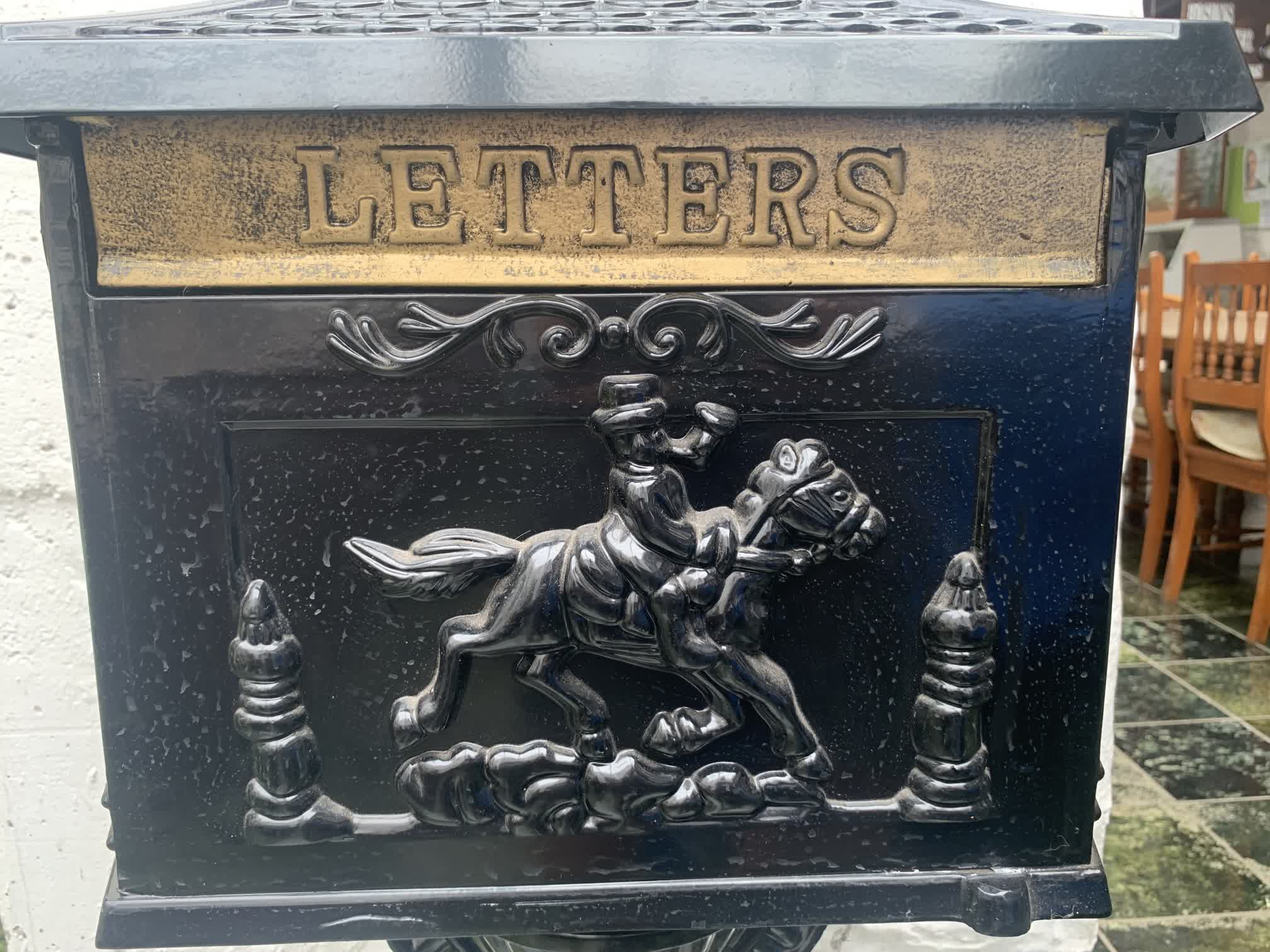 A letterbox in the atrium of the Consulate Hotel