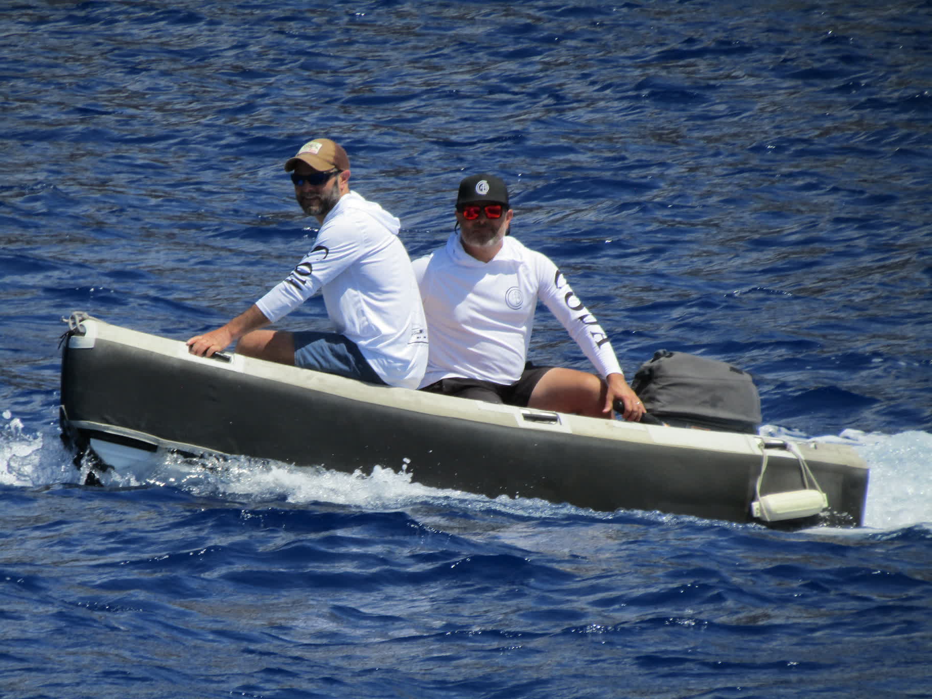 Two geeks in a dinghy