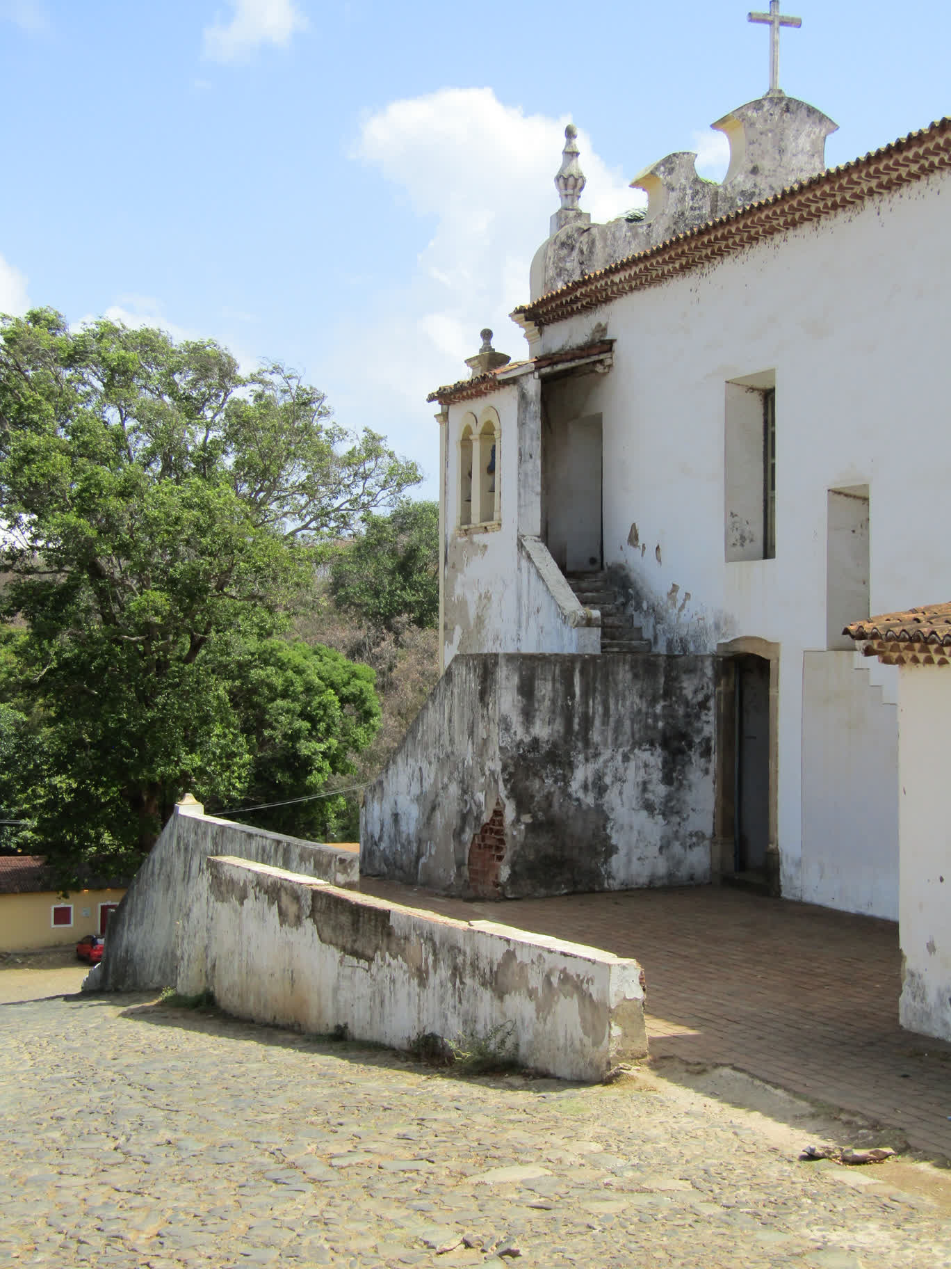 An old church overlooking the town square